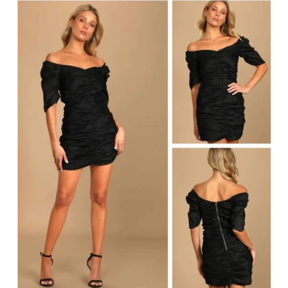 Lulus Unique As You Dress Black NWT XS